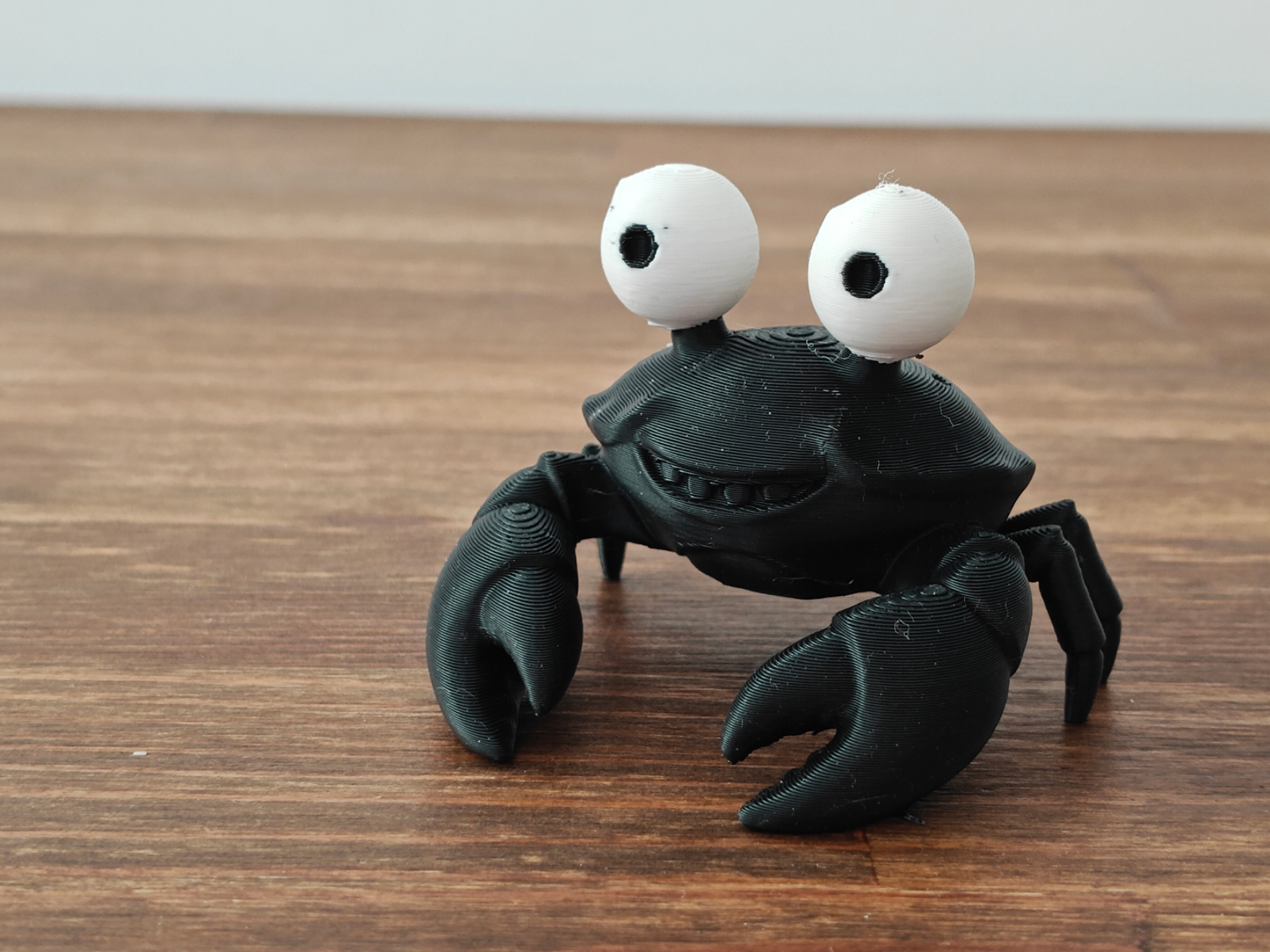 Funny Cartoon Crab with Big Eyes