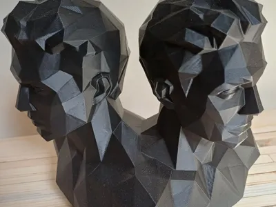 Low Poly Gemini Zodiac Bust — 20cm