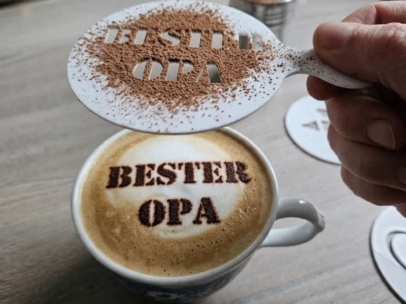 Kaffee - / Getränkeschablone Bester Opa