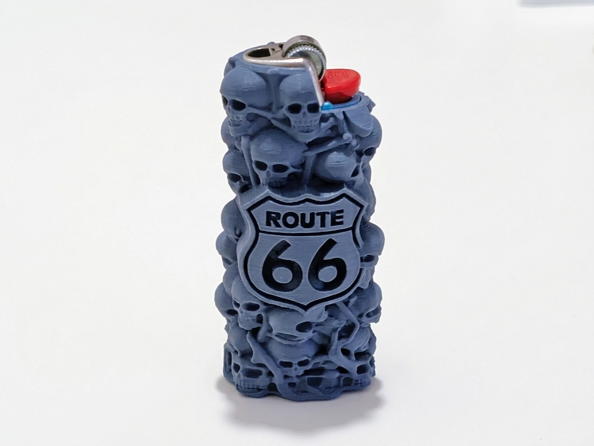 BIC Lighter Cover - Route 66 Skulls