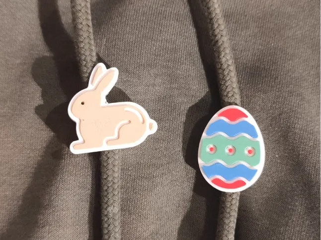 Easter Bunny & Egg Drawstring Beads
