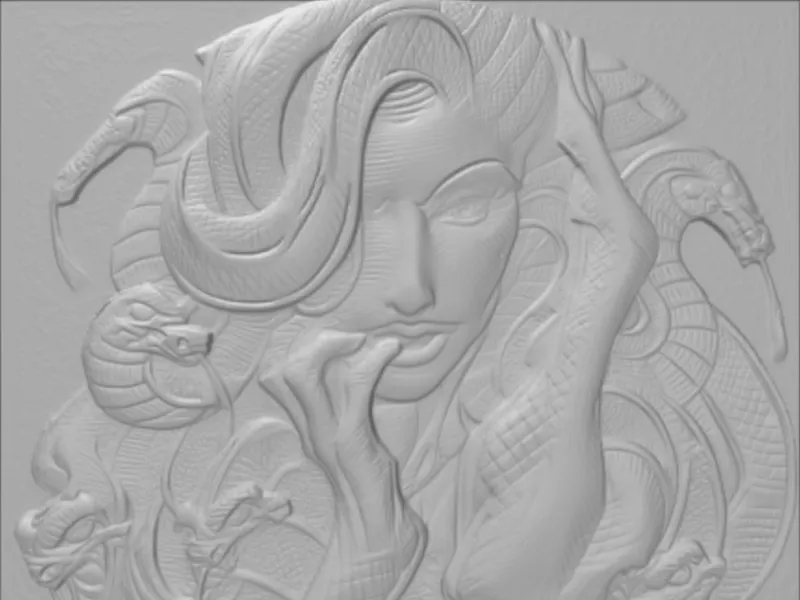Medusa Relief Sculpture