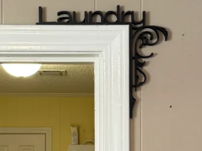 Doorway Laundryroom Label/Wallart