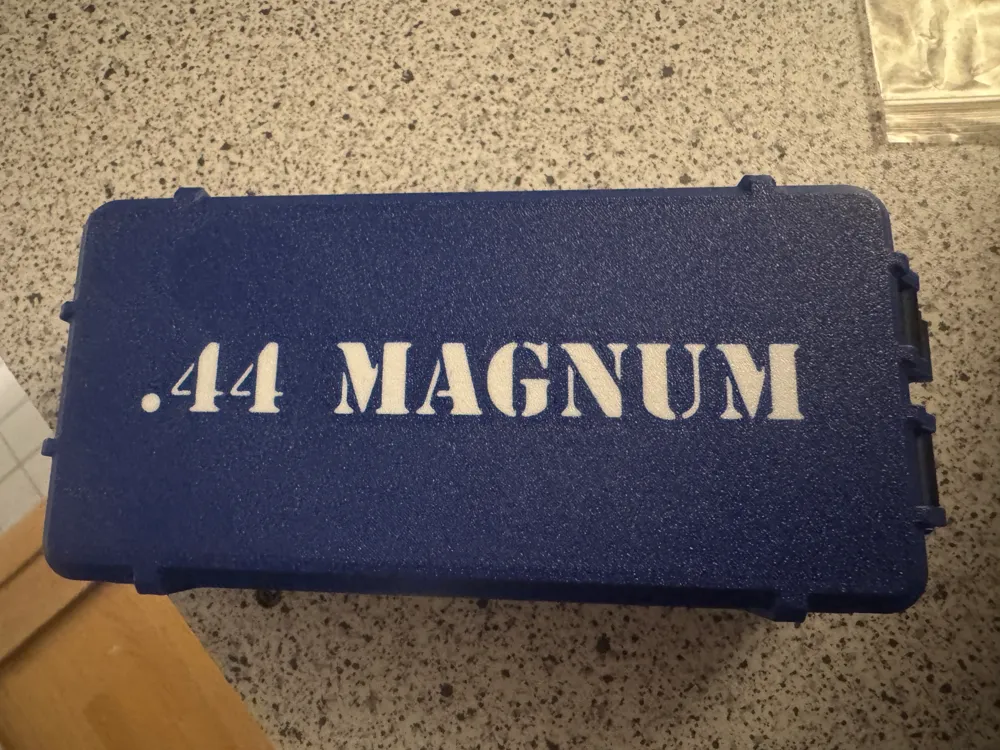 44 Magnum Rugged Ammo Box - Free 3D Print Model - MakerWorld