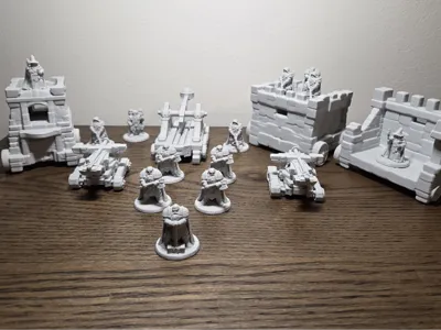 Dwarven Siege Pack – 5 War Machines DnD terrain