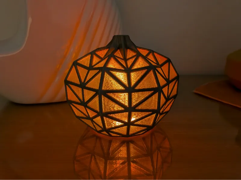 Stained Glass Pumpkin Light