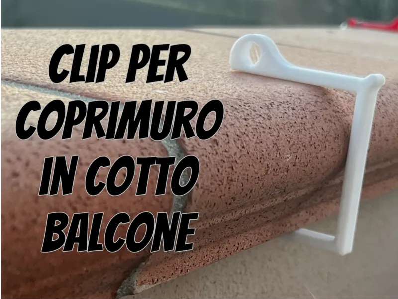 clip per coprimuro in cotto di muretti o balconi