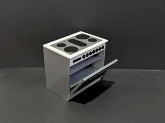 Dollhouse 1:12 Kitchen Oven - Working Door