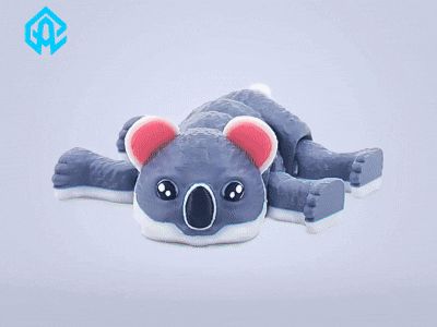 Cute Flexi Koala - 3D Printed Toy & Keychain