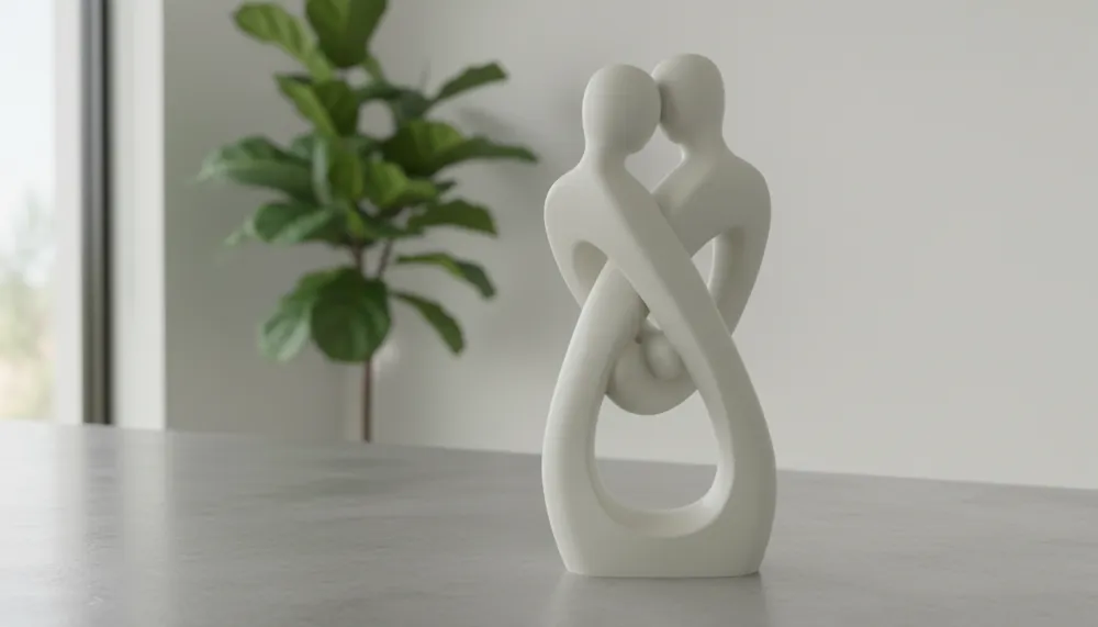 Intertwined Embracing Figures Sculpture - Free 3D Print Model - MakerWorld