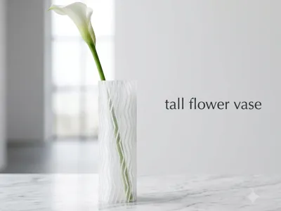 Tall flower vase