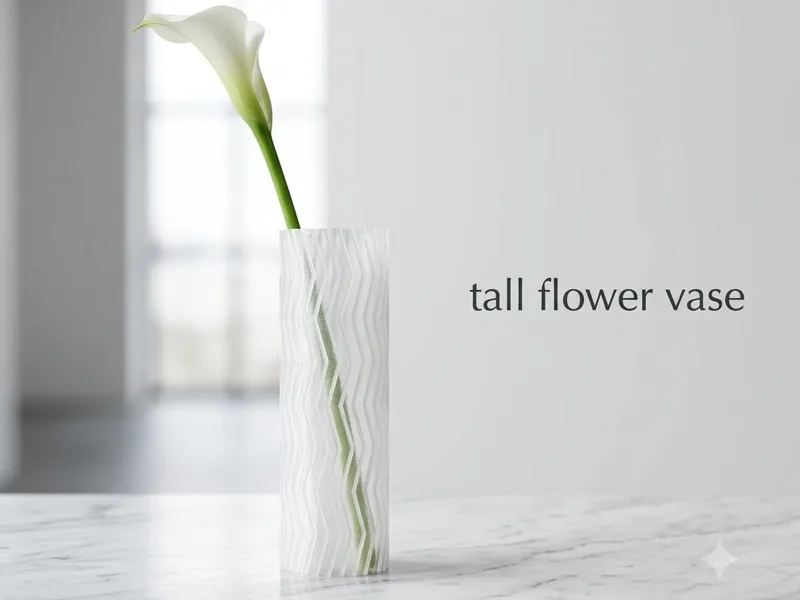 Tall flower vase