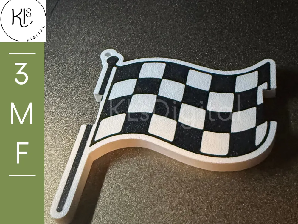 Accesorio para sujetar ligas de cabello: Checkered Flag Hair Tie Holder. Referencia del modelo original.