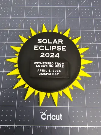Solar Eclipse 2024 Plaque