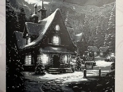 Hueforge Winter Landscape Christmas Christmas