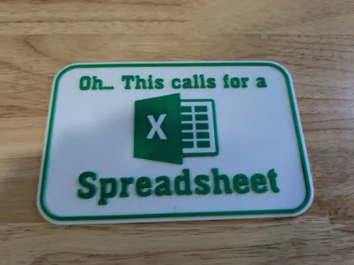 Oh this calls for a spreadsheet sign
