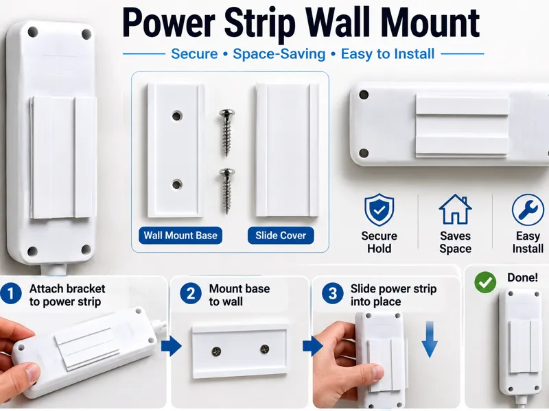 Power Strip Wall Mount | Mehrfachsteckdose