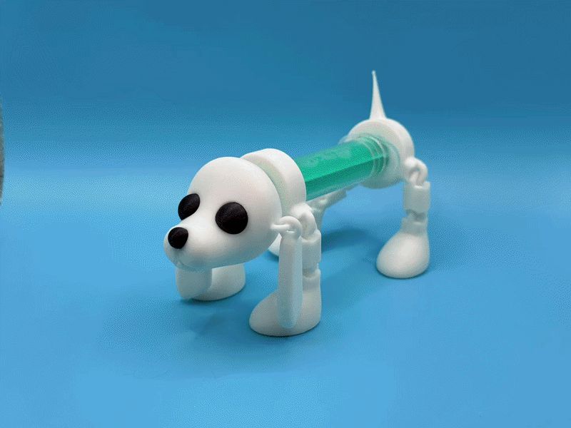 Pikks - Der niedliche Flexi Hund aus einer Spritze