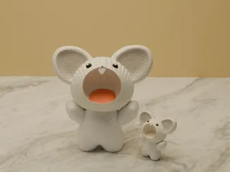 可爱的针织一对鼠