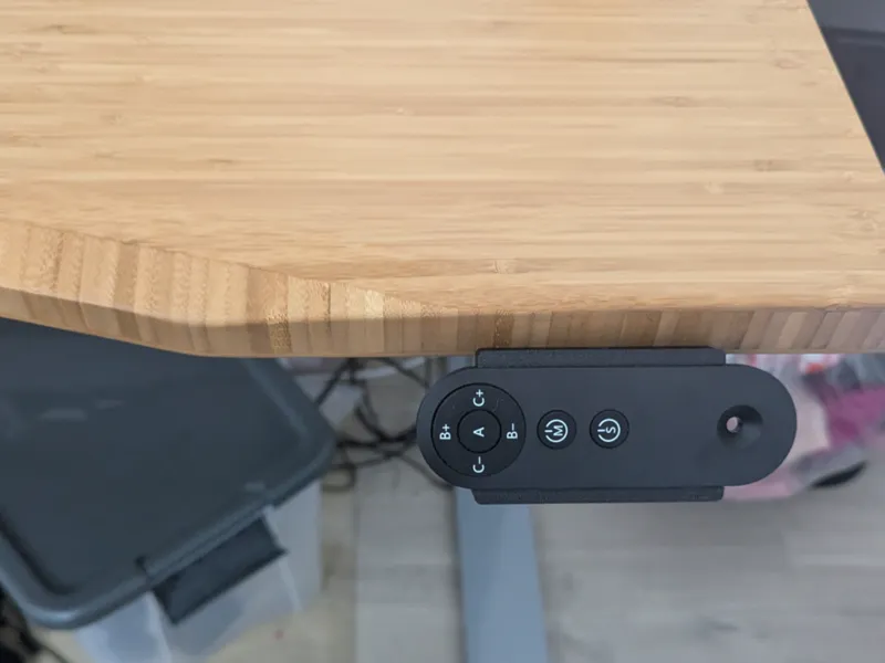 Under-Table Remote Holder for Desk Lamp Control