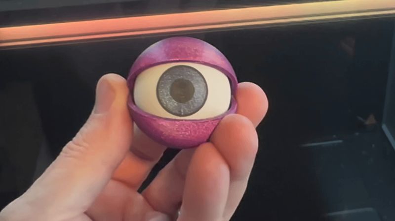 Print in Place Spooky Eyeball - H2D Optimized