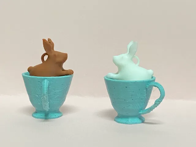 Bunny in Teacup Earrings (AMS)