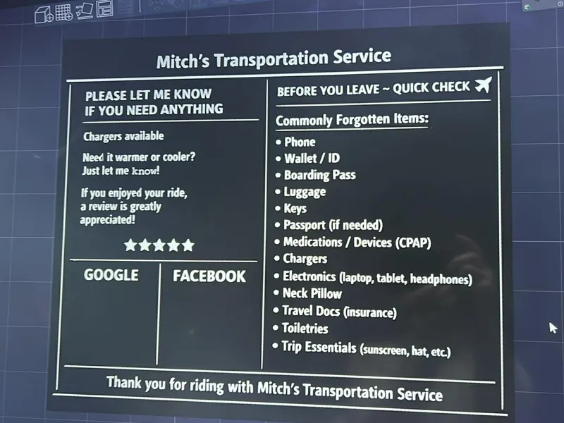 Mitch's transportation service
