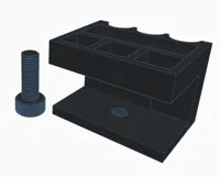 Triple Pool Cue Holder with Square Chalk Slots