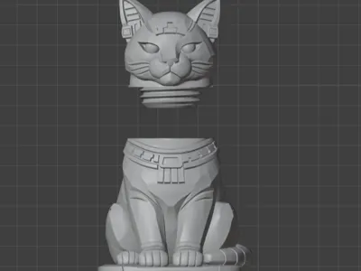 Aztec cat urn