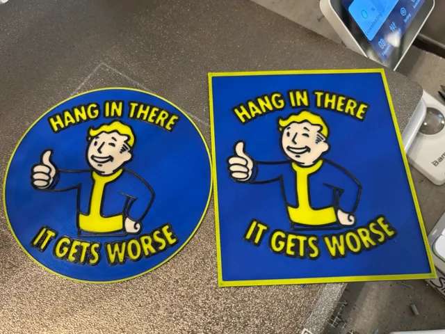 Vault Boy „Hang in There“ ნიშანი