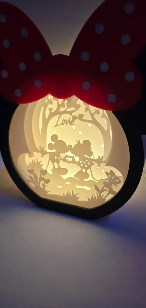 Minnie Mouse Lightbox Lamp view 2