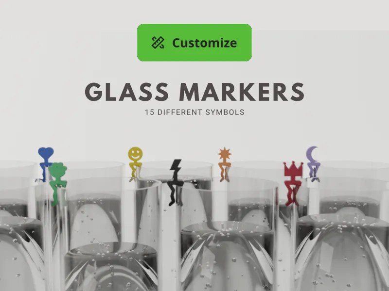 Drink Markers - Universal Glass Clip