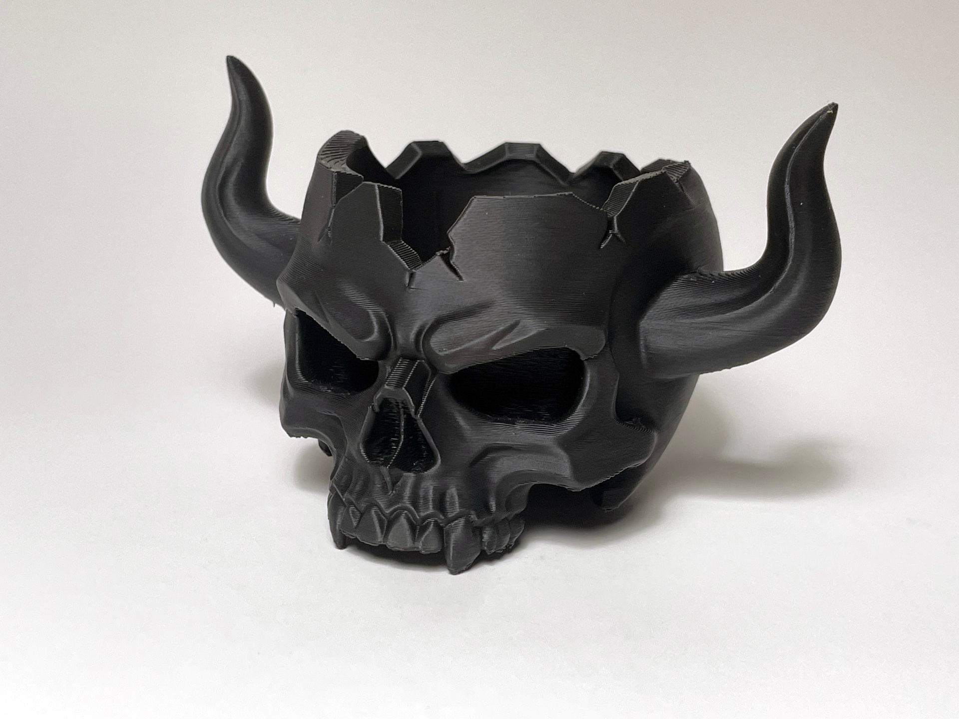 Demon Skull Planter — free 3D print STL file