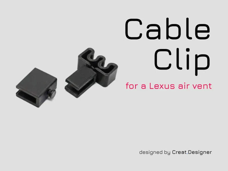Cable clip for a Lexus air vent