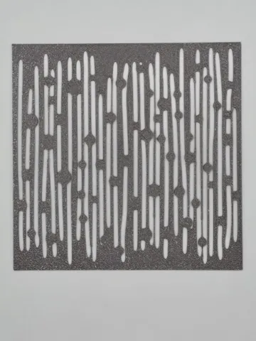 Letrero o emblema decorativo: Modern Abstract Rain Drizzle Line Stencil — vista de referencia 2