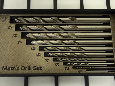 Metric Drill Set 10pc Gridfinity