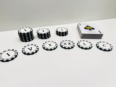 Poker chips with roman numerals NO AMS!!!