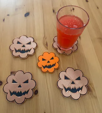 Halloween pumpkin coaster