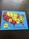 Color coded by states visited/trip tracker