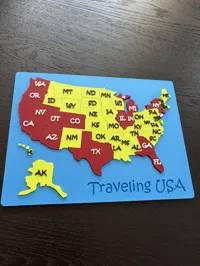 Color coded by states visited/trip tracker