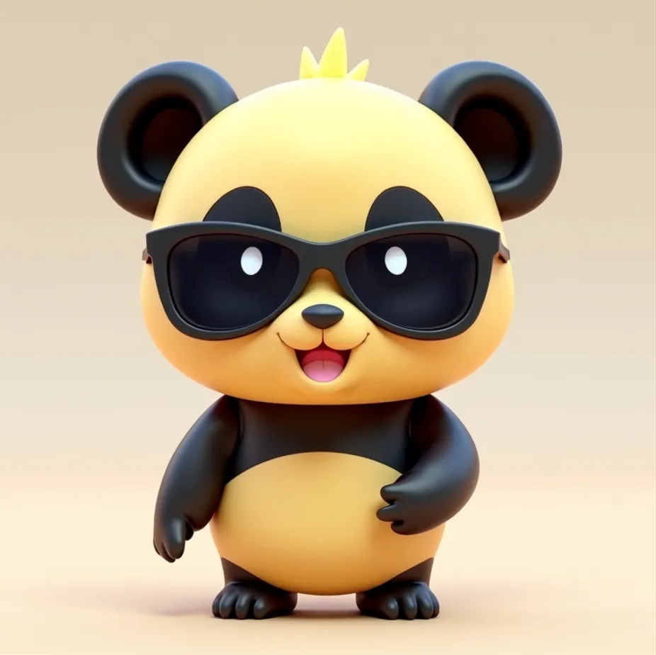 3Dプリント サングラスをかけたパンダ - 無料3Dモデル -MakerWorld