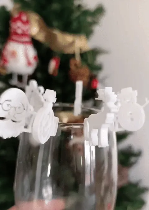 Marqueurs de verre de Noël