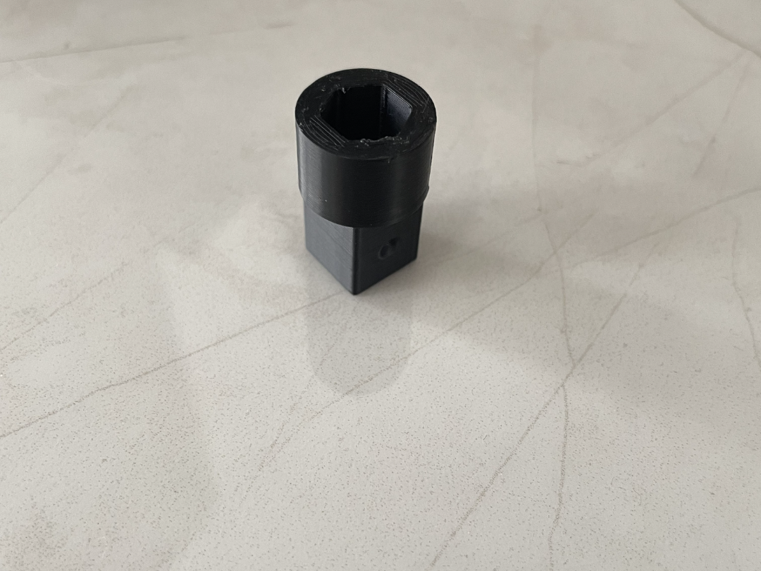 10 mm hex to 1/2" socket interface adapter