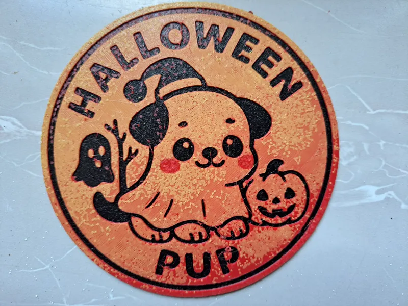Spooky Season Halloween Pup Coaster