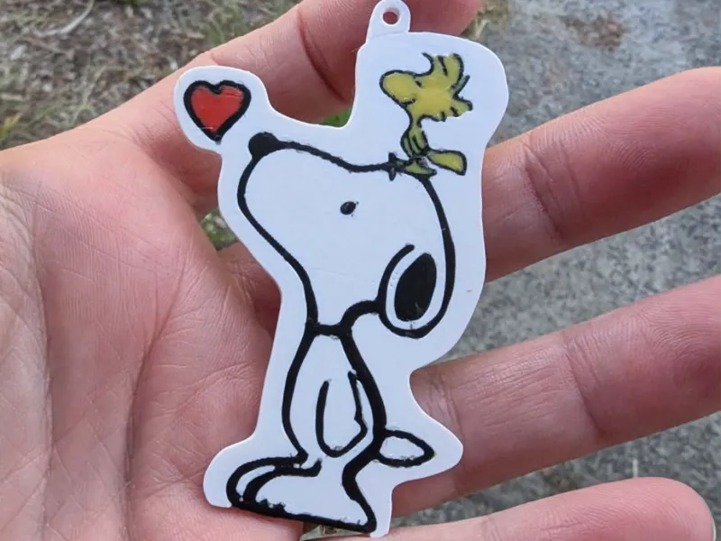 Snoopy and woodstock keychain