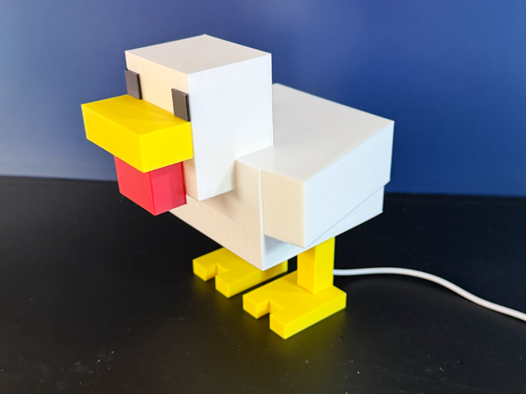 Minecraft inspired Chicken Jockey Lamp