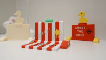 Letrero o emblema decorativo: Shoot the Duck! – Carnival Nerf Target Game — vista de referencia 5