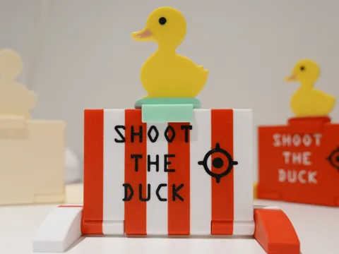 Letrero o emblema decorativo: Shoot the Duck! – Carnival Nerf Target Game — referencia de MakerWorld