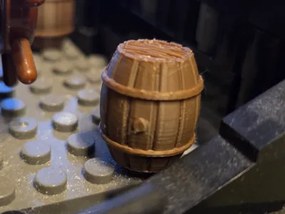 Building brick compatible barrel