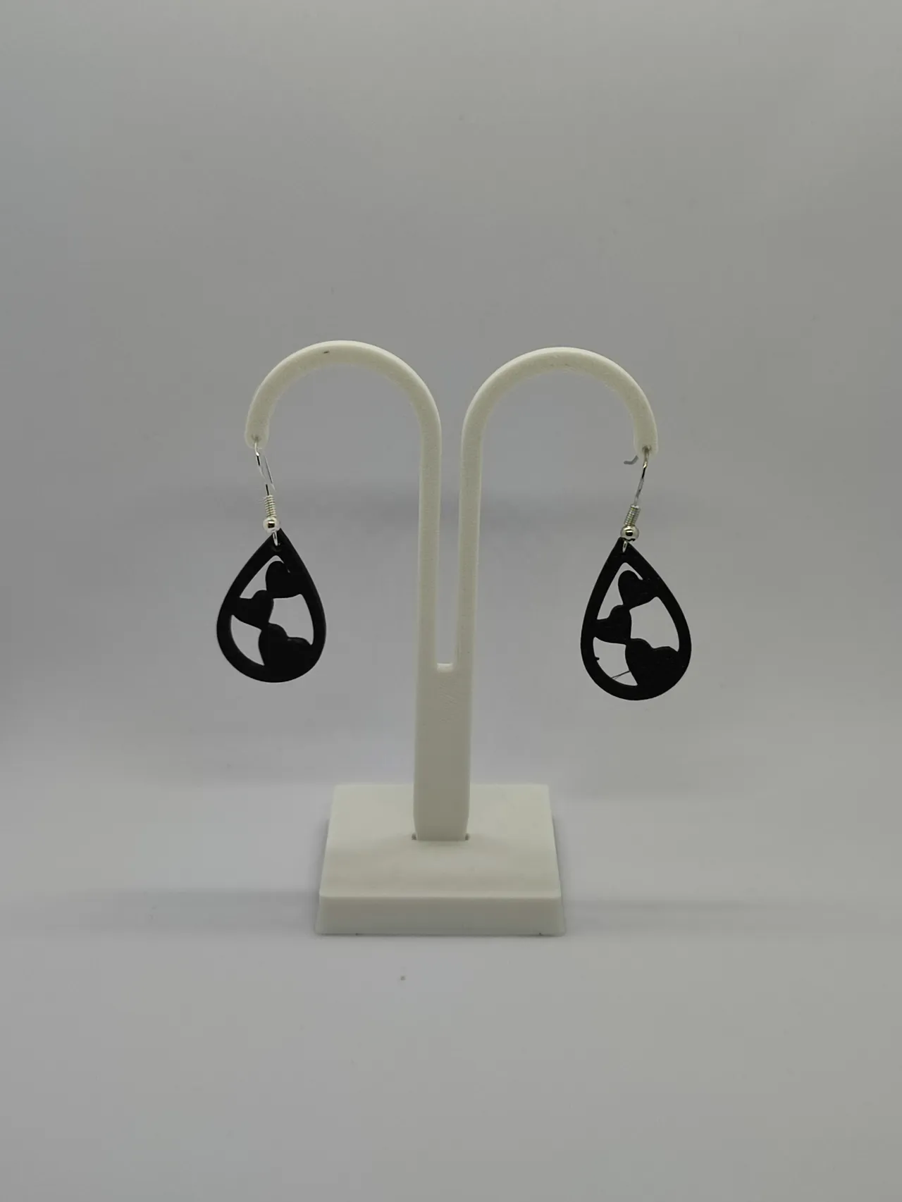 Pendientes corazón floral view 2